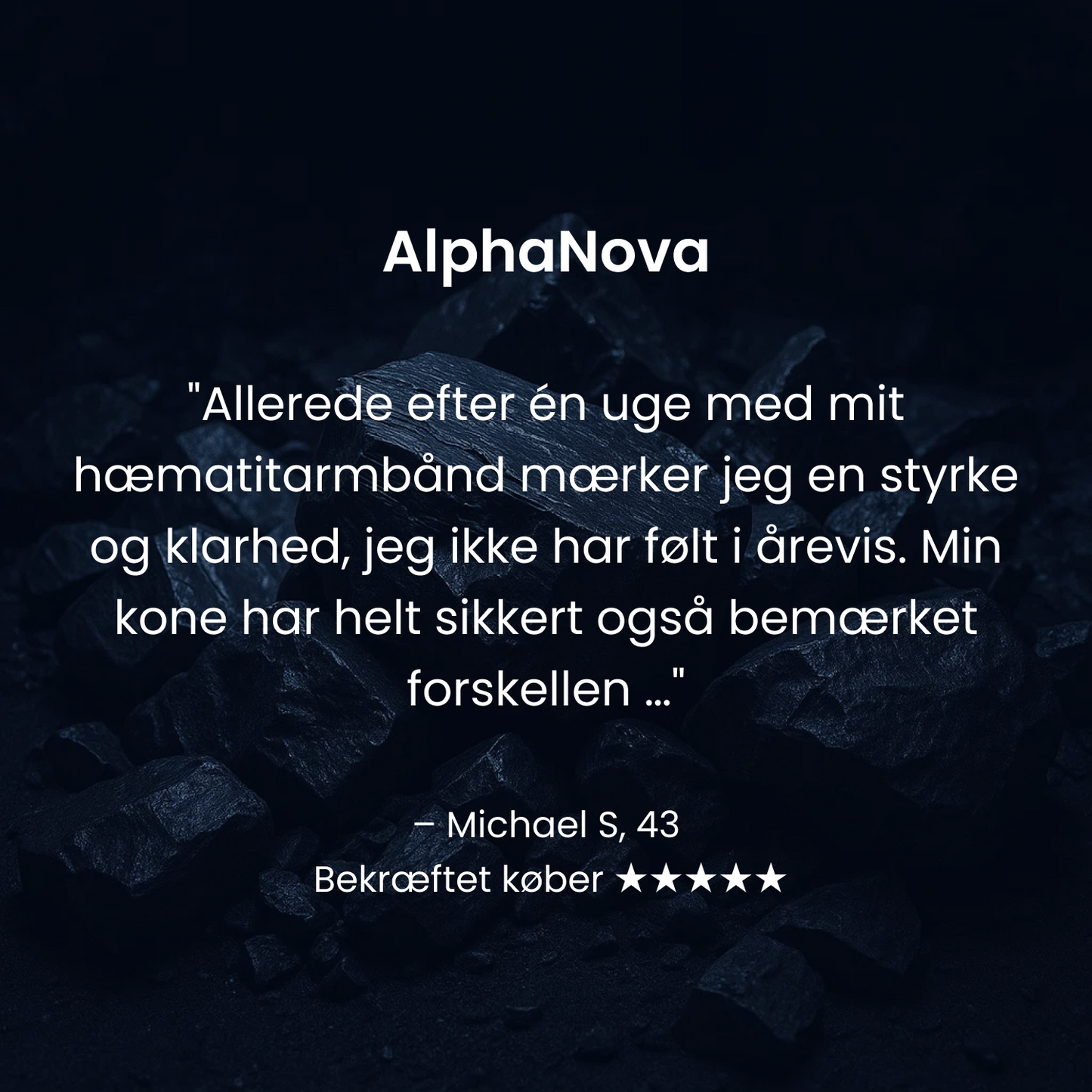 AlphaNova hæmatitarmbånd