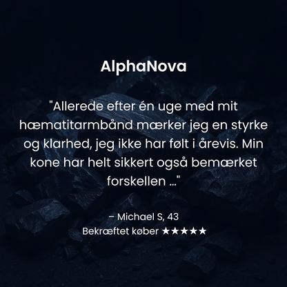 AlphaNova hæmatitarmbånd